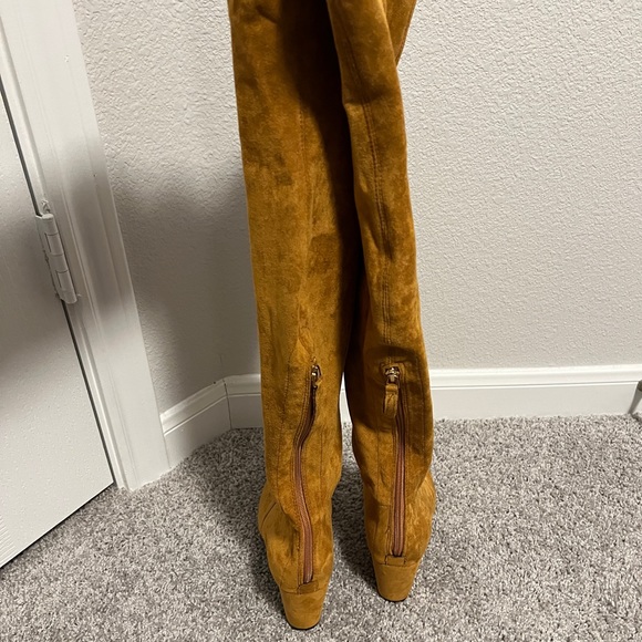 Long Suede Over the Knee Boots - Picture 4 of 5